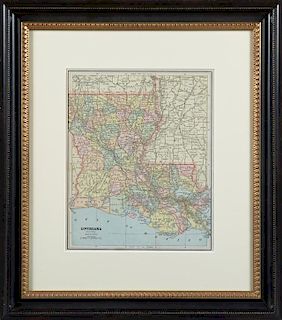 George F. Cram, "Map of Louisiana," early 20th c.,