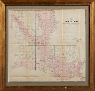 "Map of Louisiana, Representing the Several Land D