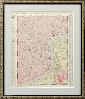 "Map of the Main Portion of New Orleans," c. 1895,