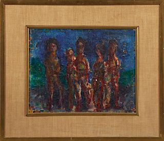 American School, "Abstract Figures," mid 20th c.,