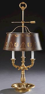 Gilt Bronze Louis XV Style Three Light Bouillotte