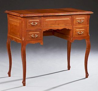 French Louis XV Style Carved Cherry Dressing Table
