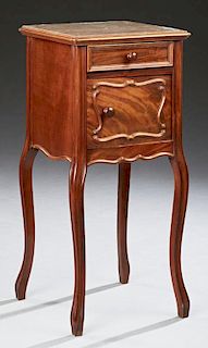 French Carved Mahogany Louis XV Style Marble Top N