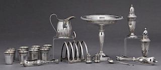 Twenty-Two Pieces of Sterling Silver, 20th c., con