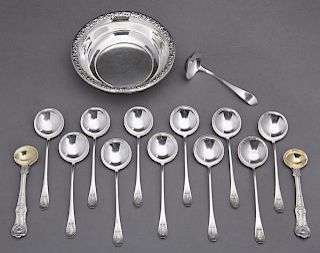 Group of Fifteen Pieces of Sterling, 20th c., cons