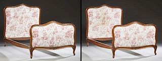 Pair of French Louis XV Style Carved Beech Single