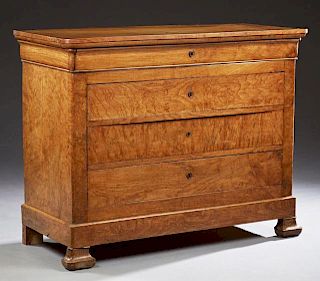French Louis Philippe Carved Elm Commode, 19th c.,
