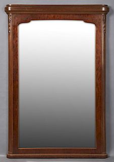 Louis XVI Style Carved Mahogany Overmantel Mirror,