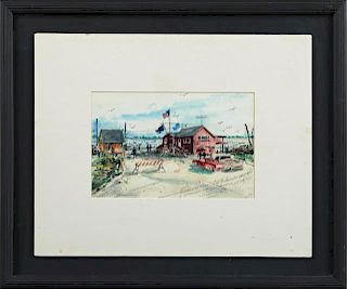 Frank Elacqua, "Wells Harbor," 2005, watercolor, t