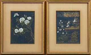 Japanese School, "Sparrows and Dandelions," and "F