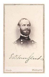 Bvt. Brig. General Edward D. Townsend, Double-Signed CDV 