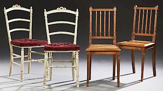 Group of Four French Louis XVI Style Side Chairs,