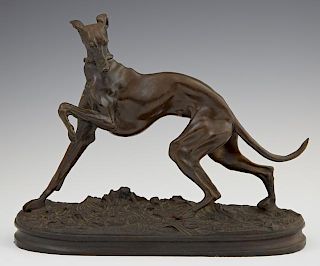 After P. J. Mene (1810-1879), "Greyhound with Left