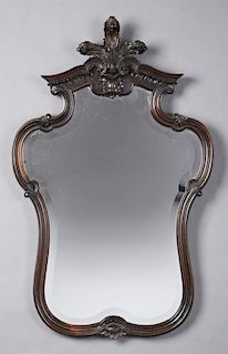 Spanish Louis XV Style Carved Mahogany Overmantel