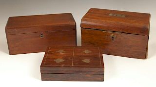 Group of Three English Boxes, 20th c., consisting