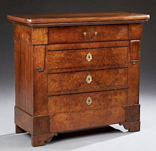 French Burled Elm Restauration Commode, 19th c., t