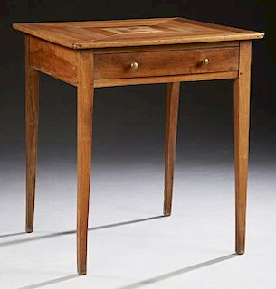 Louis XVI Style Inlaid Cherry Writing Table, late