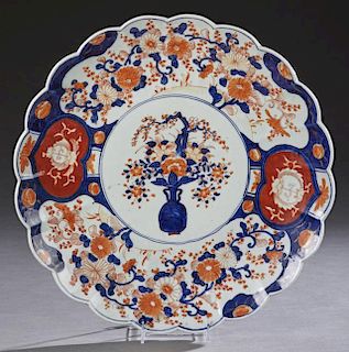 Large Japanese Imari Charger, 19th c., with a scal