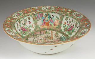 Chinese Porcelain Famille Rose Punch Bowl, 19th c.