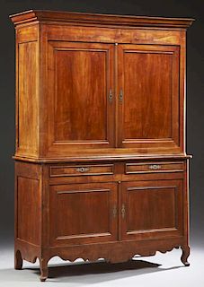 French Louis Philippe Carved Cherry Buffet a Deux