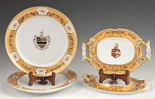 Group of Four Chamberlain's Worcester China, 19th