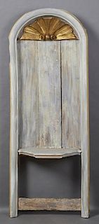 French Polychromed Beech Statuary Niche, 19th c.,
