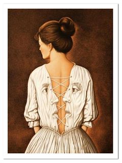 Rafal Olbinski- Hand Pulled Original Lithograph "She Stoops To Folly"