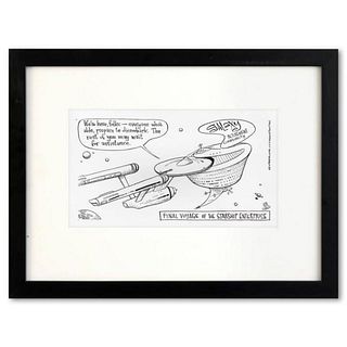 Bizarro, "Final Voyage" is a Framed Original Pen & Ink Drawing by Dan Piraro, Hand Signed with Letter of Authenticity.