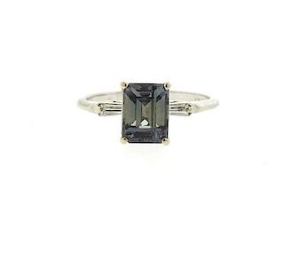 14k Gold 2.53ct Violet Sapphire Diamond Ring