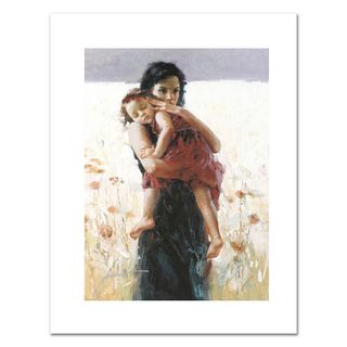 Pino (1939-2010), "Maternal Instincts" Limited Edition on Canvas, Numbered and Hand Signed with Certificate of Authenticity.