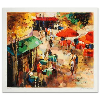 "Street Scene" Limited Edition Serigraph by Michael Rozenvain, Hand Signed with Certificate of Authenticity.
