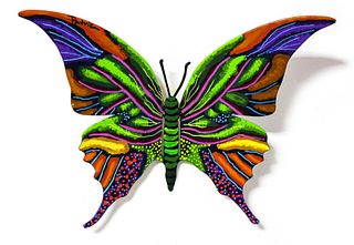 Patricia Govezensky- Original Painting on Cutout Steel "Butterfly CCLXXIII"