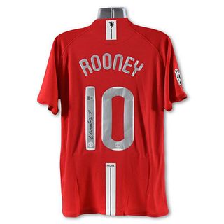 Manchester United F.C. Jersey (08/09 Home) Autographed by Professional Footballer, Wayne Rooney with Certificate of Authenticity.
