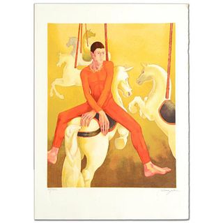 "Carousel" Limited Edition Lithograph by Daniel Riberzani, Numbered and Hand Signed by the Artist. Comes with Certificate of Authenticity.