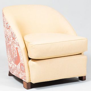 Art Deco Style Upholstered Tub Chair