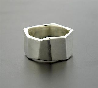 Tiffany &amp; Co Gehry Sterling Geometric Band Ring