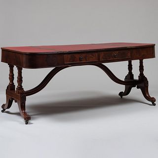 Victorian Mahogany and Leather Writing Table