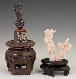 Two Chinese Figures, 20th c., consisting of a figu