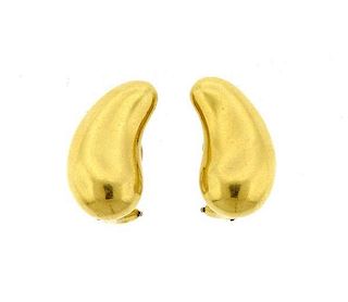 Tiffany &amp; Co Peretti 18K Gold Teardrop Earrings