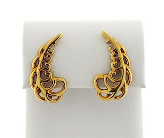 Tiffany &amp; Co Picasso 18k Gold Open Work Earrings