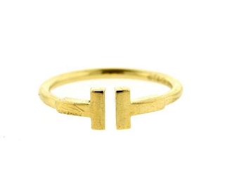 Tiffany &amp; Co 18k Gold T Ring