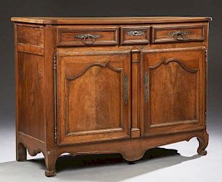 Louis XV Style Carved Walnut Sideboard, 19th c., t