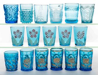 ASSORTED EAPG TUMBLERS, LOT OF 17