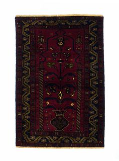 Vintage Afgan Balouch Rug, 3’ x 4’8" (0.91 x 1.42 M)