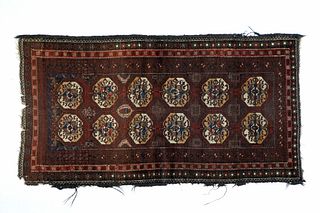 Vintage Afgan Balouch Rug, 3' x 6’ (0.91 x 1.83 M)
