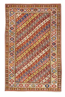 Antique Ganje Kazak Rug, 3'11" x 5’11" (1.19 x 1.80 M)