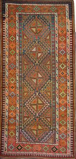 Antique Kazak Rug, 3'11" x 8’1” (1.19 x 2.46 M)