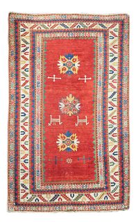 Antique Kazak Rug, 4'5" x 7’3" (1.35 x 2.21 M)
