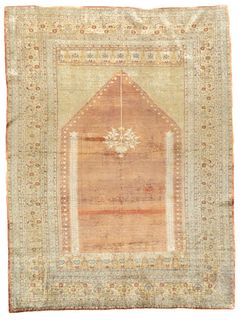 Antique Silk Hajijalili Tabriz  Rug, 4’1" x 5’5" (1.24 x 1.65 M)