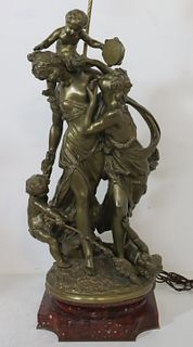 Large 19th C. Bronze Figural Sculpture.